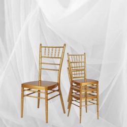 100 Gold Chivari Chairs W/cushions