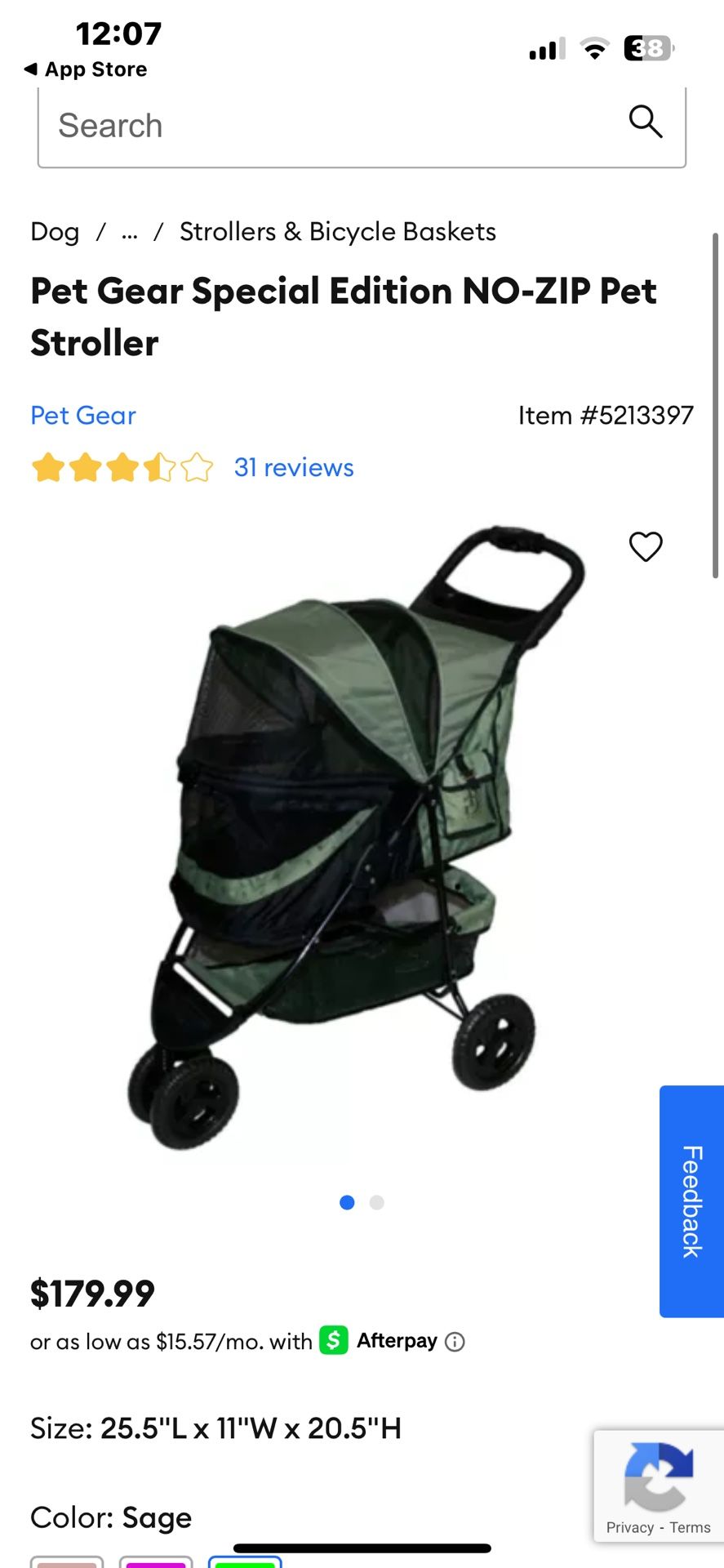 Dog stroller, pet gear deluxe