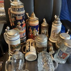 Vintage Lot of 14 German Beer Steins
