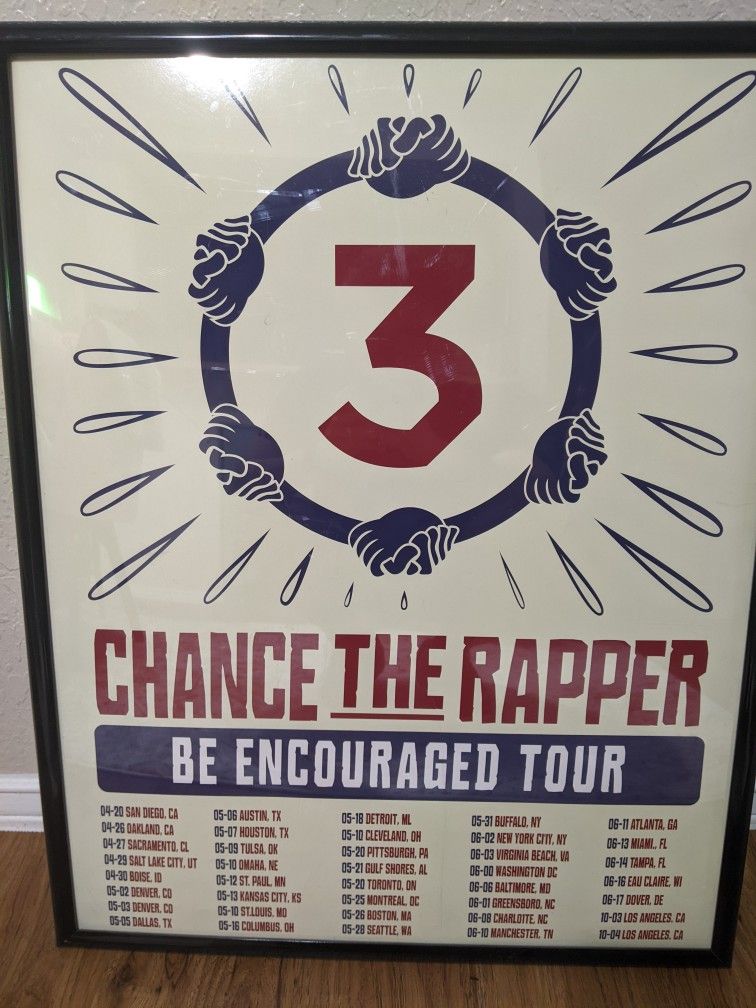 Chance The Rapper Poster Be Encouraged Tour