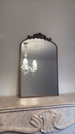 Gold accent mirror