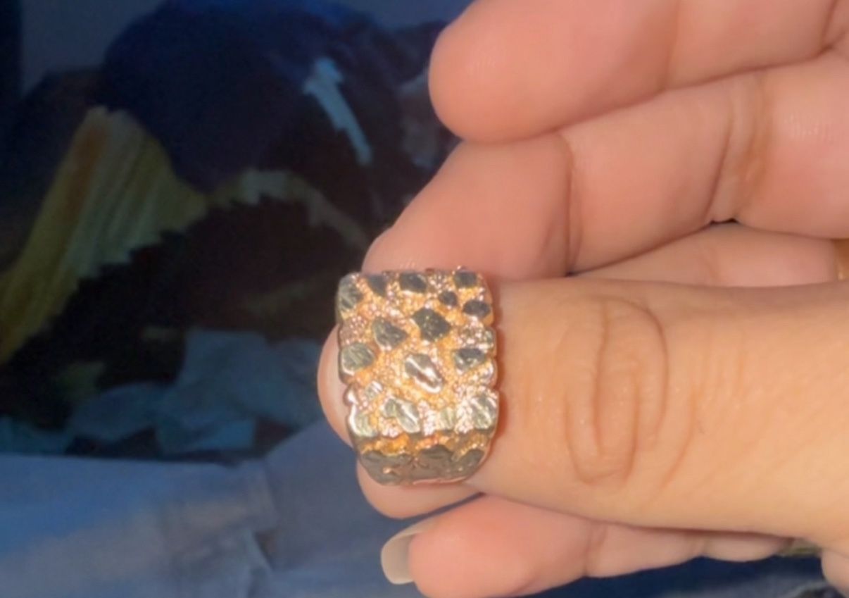 10k gold nugget ring