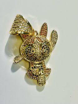 Gold Cristal Pendant Plated