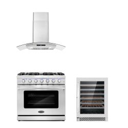LUXURY KITCHEN APPLIANCES - New Open Box RANGE OVEN COOKTOP HOOD 