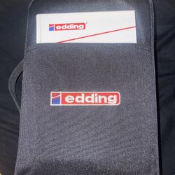 Edding Full Art Kit With Carrying Case Pens,marker, Highlighters, Chalk Marker, Porcelain Pen ETC.