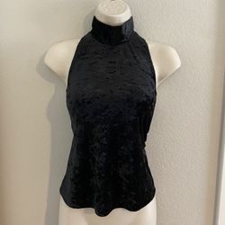 Vintage Guess American Tradition velvet halter top. Mint! Sz M