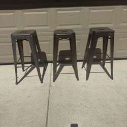 3- Metal Bar Stools All For $40