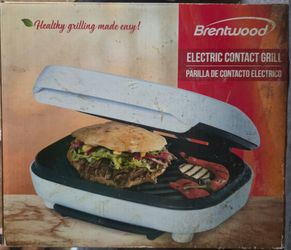 Brentwood TS-605 Electric Contact Grill 750W 120V White/Black