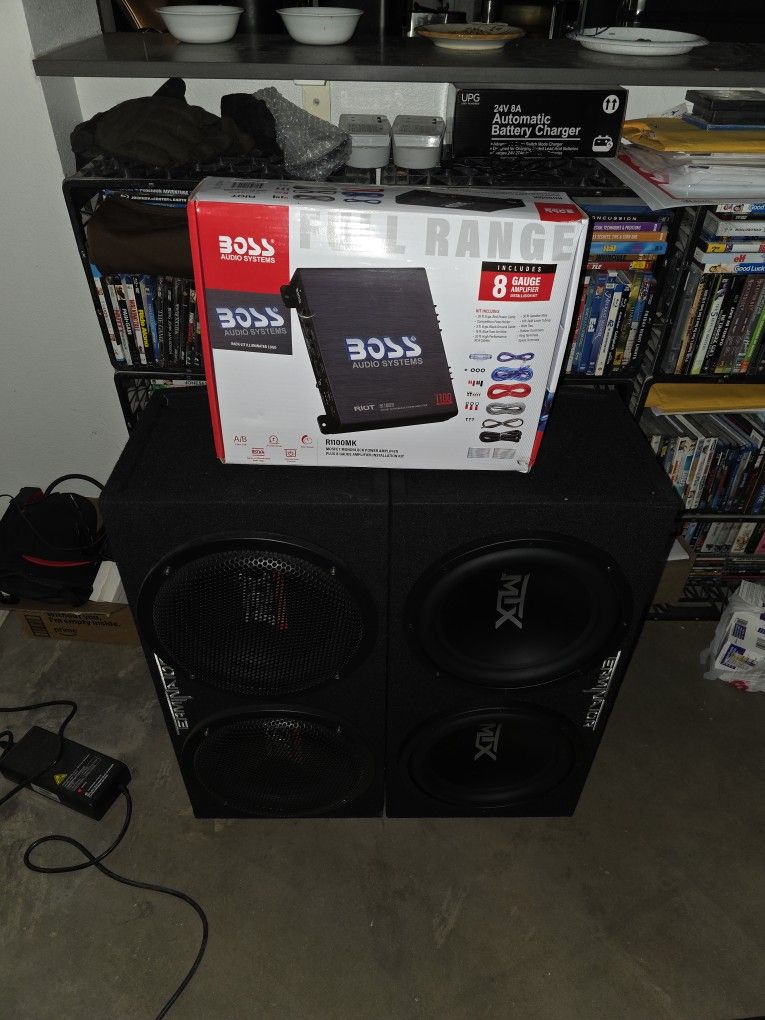 MTX SUBS AND A BOSS AMP