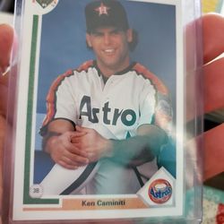 Ken Caminiti Error 1991 Upper Deck Hologram Hockey Sticks 