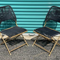 #1937 Fisher Folding Patio Chair Set of 2