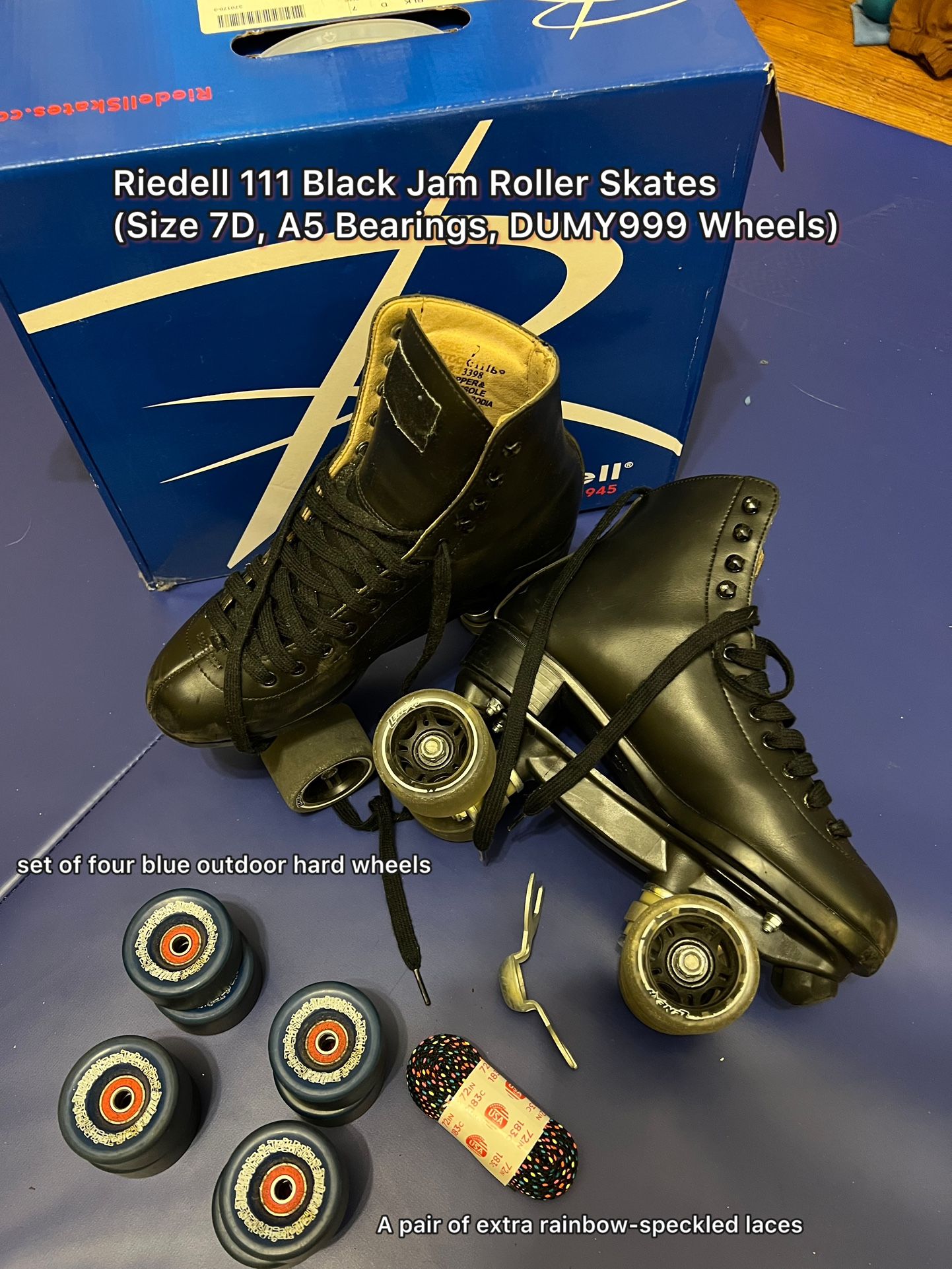 Riedell 111 Black Jam Roller Skates