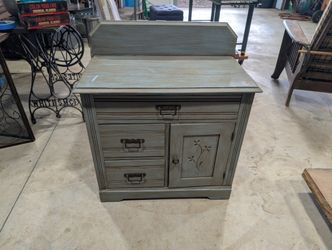 Antique H.E. Edwards Portland Washstand Cabinet – Late 1800s/Early 1900s