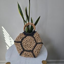 $45ea Handcrafted Raffia Bag