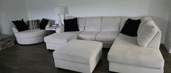 Cambri 2-piece Sectional With Chaise , Swivel Chair and Ottoman