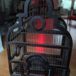 Old Wood And Wire Pagoda Bird Cage