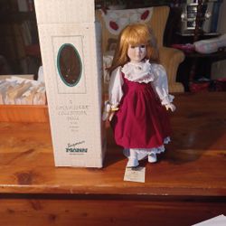 Little Miss March Porcelain Doll NIB