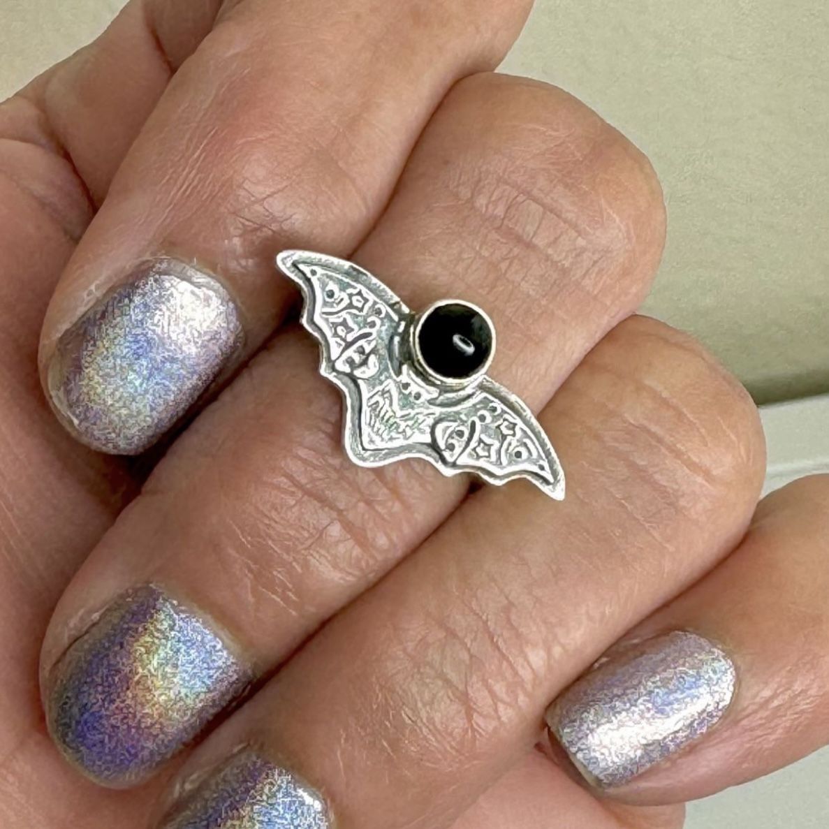 Black Onyx 🖤 925 Sterling silver Ring (adjustable)