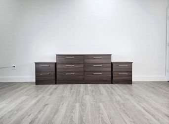 Dresser And 2 Nightstands - Cómoda Y 2 Mesitas De Noche 