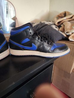 Nike shoes, black and blue
