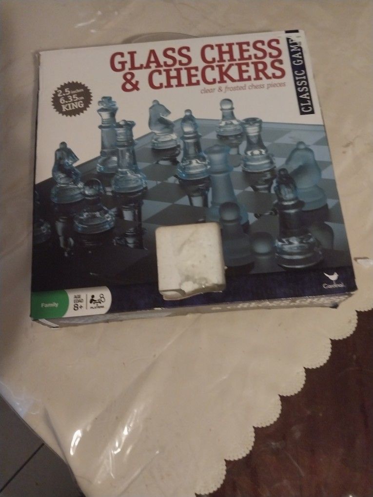 Glass Chess Board Game