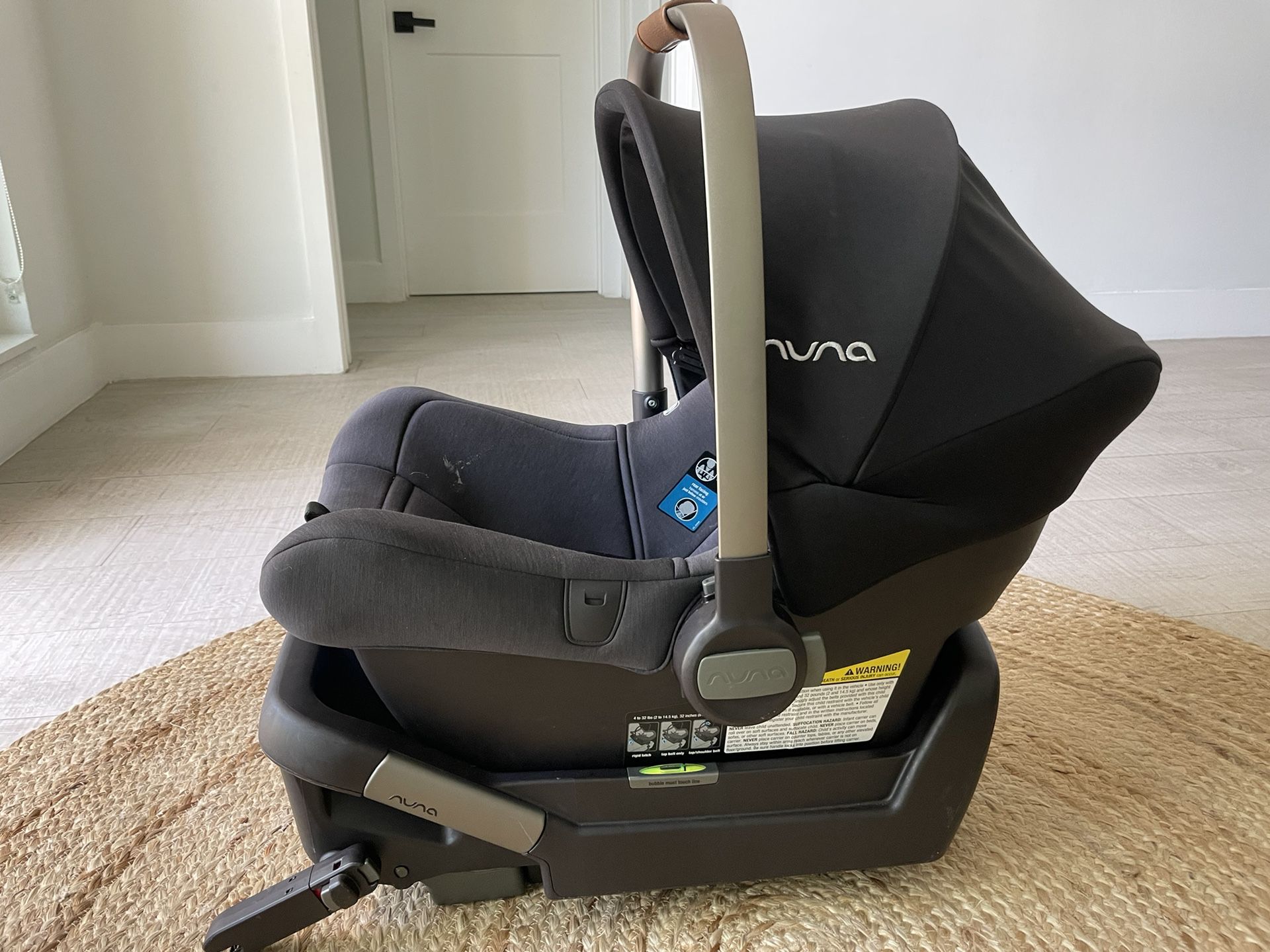 Nuna Pipa Infant Car Sear + Base + stroller adapter