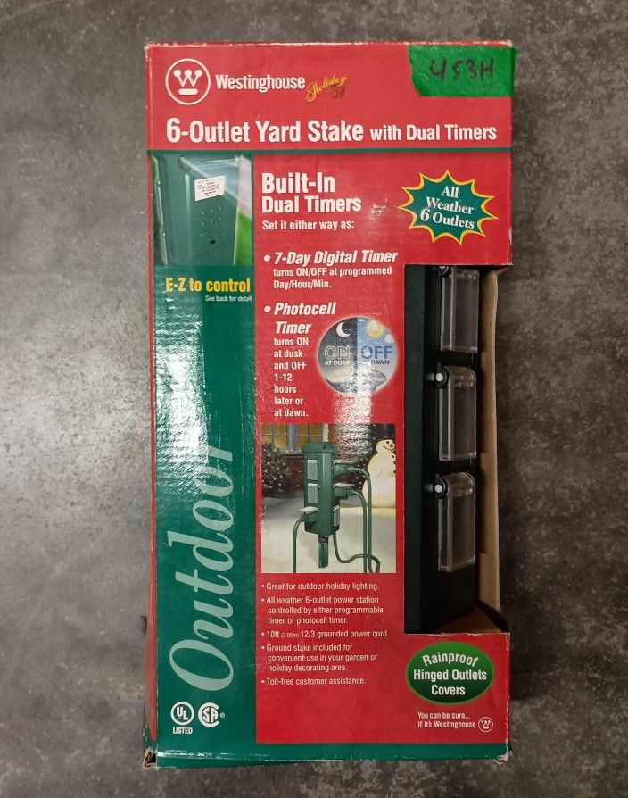 Westinghouse 6 Outlet Yard Stake