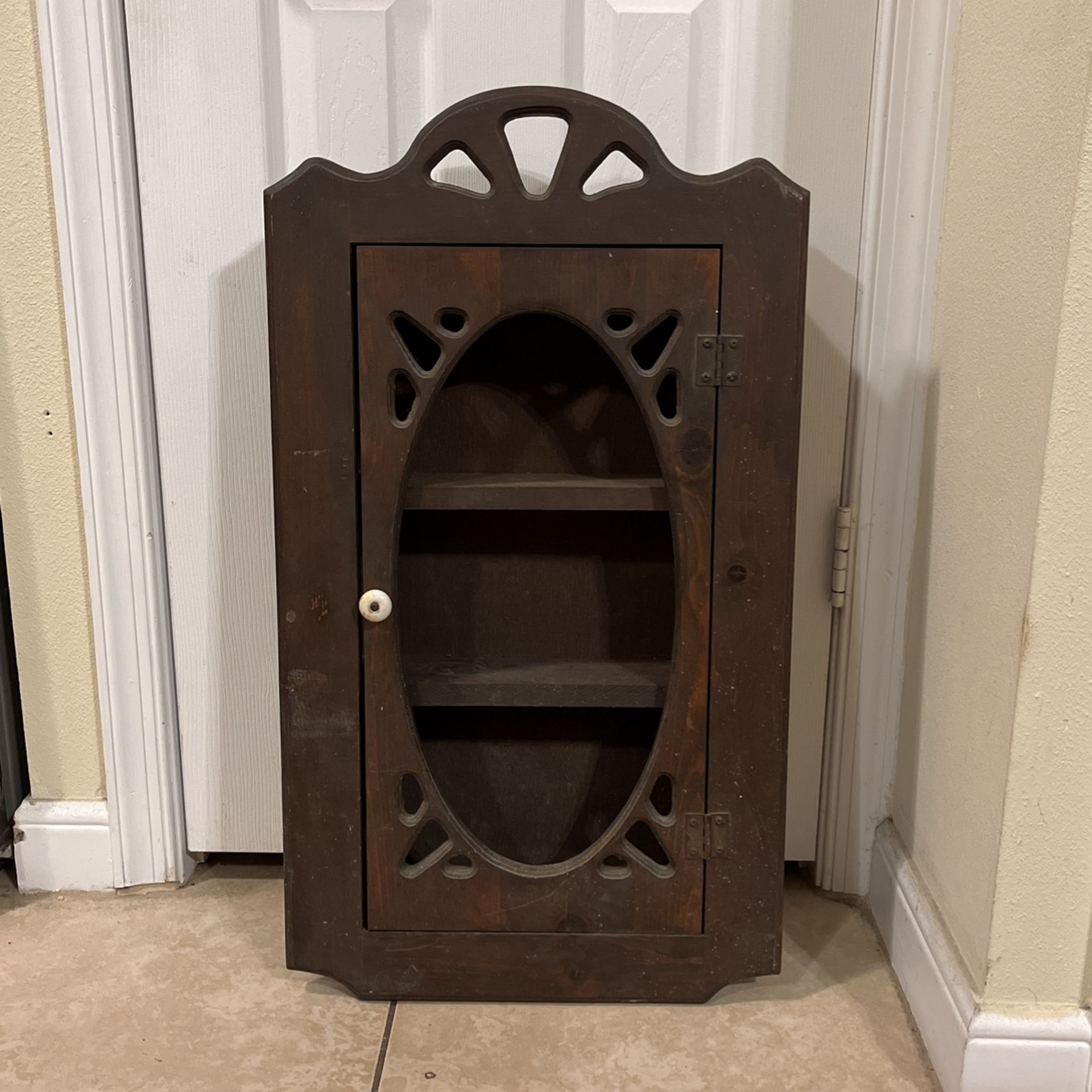 Antique Wooden Cabinet Shelf 