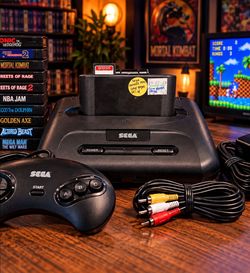 Sega Genesis + Huge Game Library – Complete
