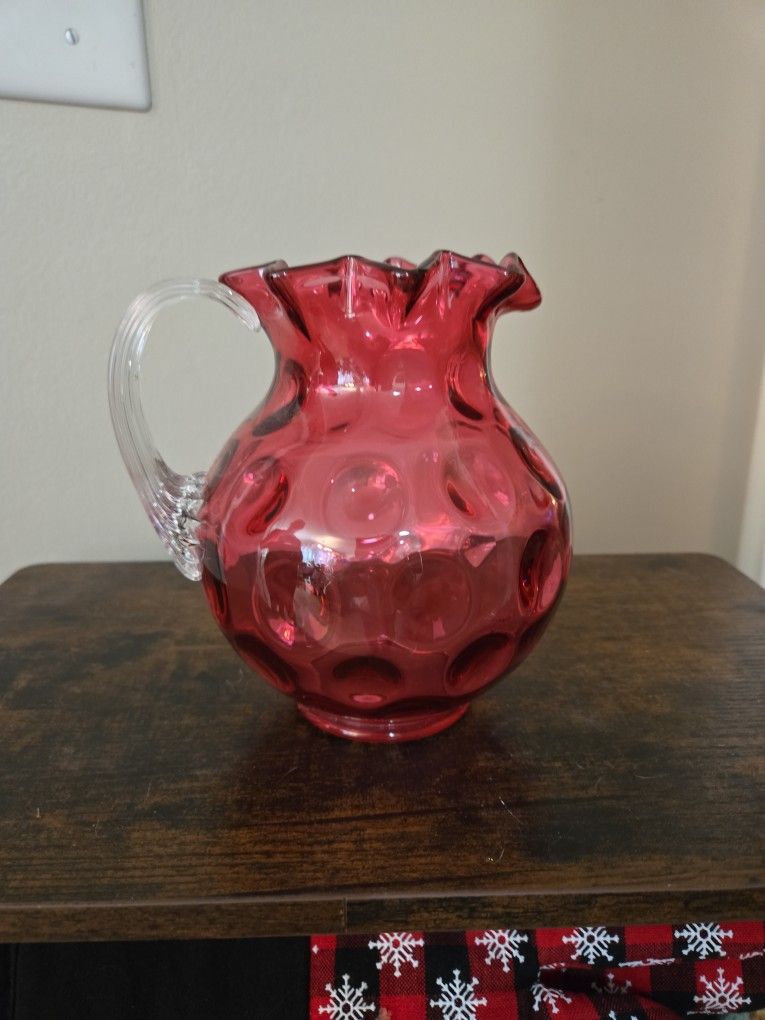 Cranberry Fenton Antique Vase