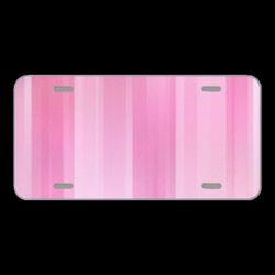 License Plate Novelty Car Front Pink Background Abstract Pattern