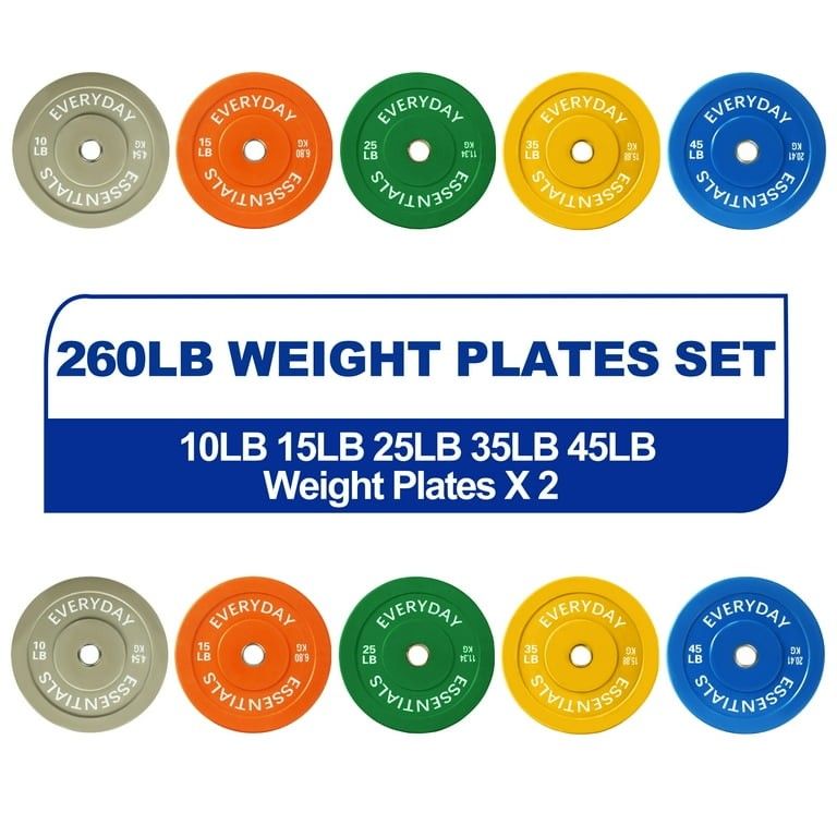 BalanceFrom Olympic Bumper Plate Weights NEW 260 LB Set