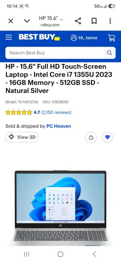 HP I7 Touchscreen Brand New Laptop