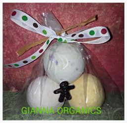 All natural shea butter bath bomb fizzes set of 3