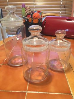 Princess House storage jars