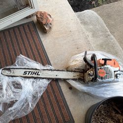 4/28 CHAINSAW, STIHL, M5462C, Rollomatic ES, Made in Germany; cross streets are Arapaho & Waterview