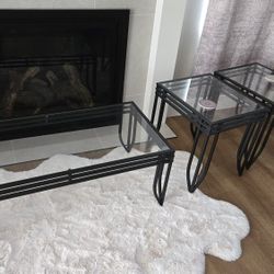 Living room set - coffee table and two end tables