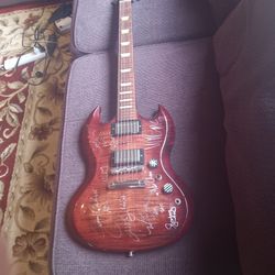 2009 Gibson SG Carve Top Limited Edition Signed By Alice In Chains & Wilco