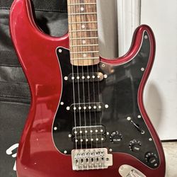 Red electric guitar 