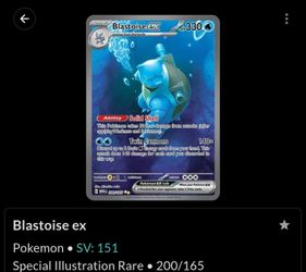 RAW Blastoise EX