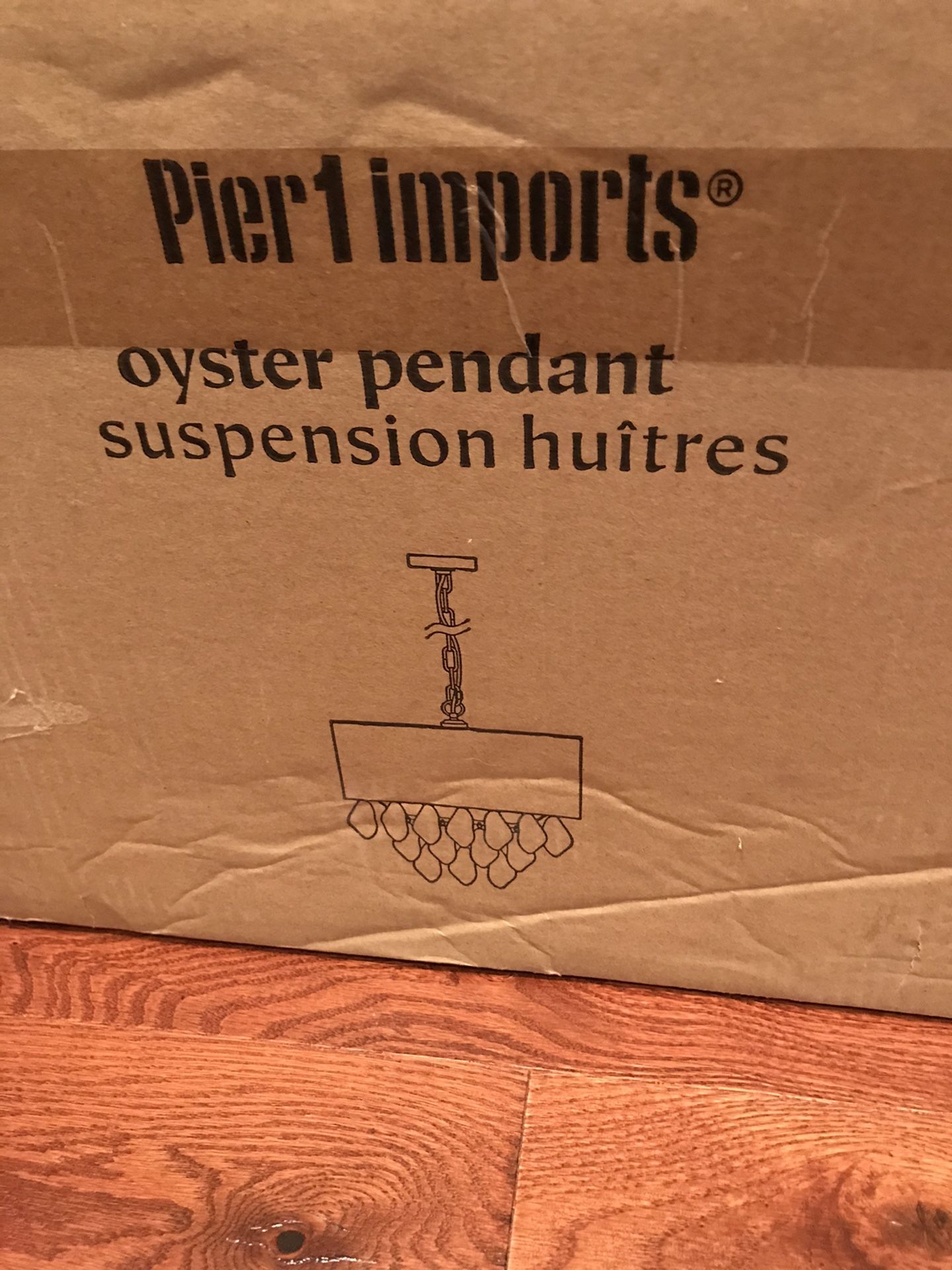 Pier 1 imports oyster pendant suspension huitres NIB