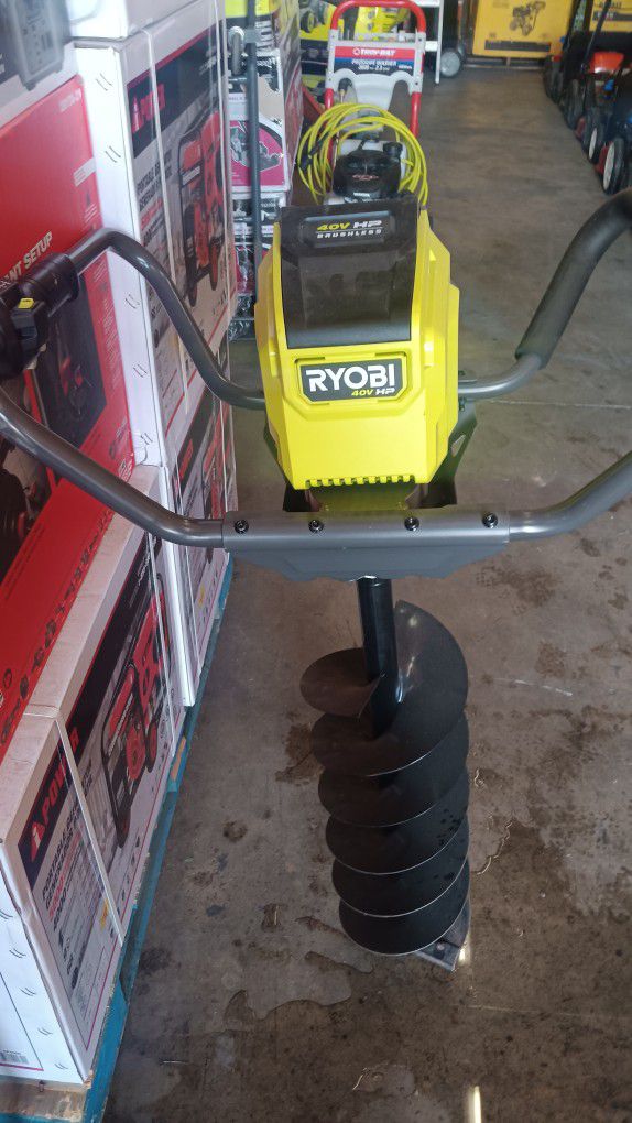 RYOBI 40V HP Brushless Cordless Earth Auger Powerhead with 8 in. Bit 