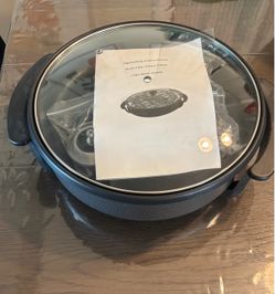 Electric Pizza Oven 1500W with Glass Lid