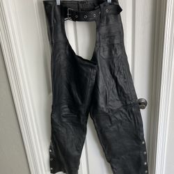 River Road Leather Motorcycle Chaps