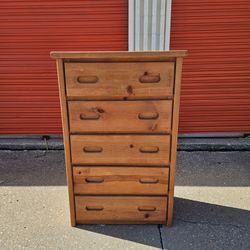 Solid Pine Wood 5 Drawer Dresser