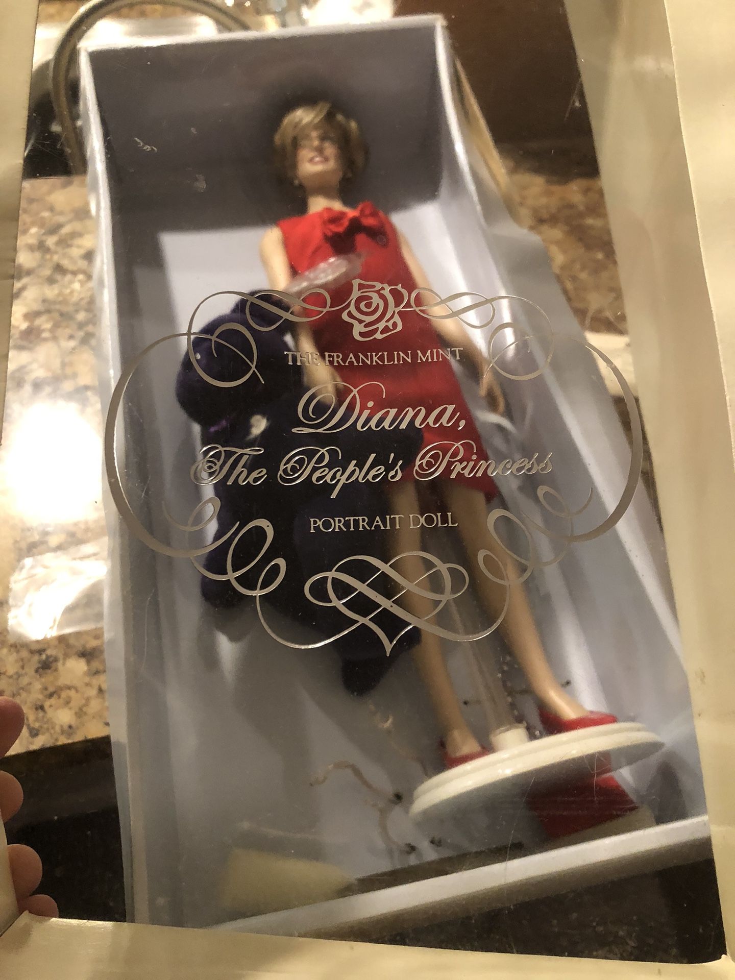 The Franklin Mint ‘Diana, The People’s Princess’ Portrait Doll & ‘Princess’ TY Beanie Baby w/ Errors (RARE)