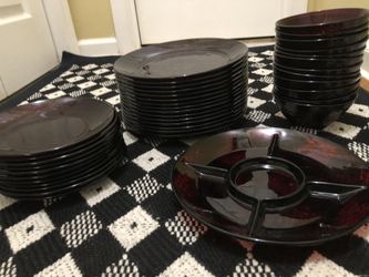 Depression glass set