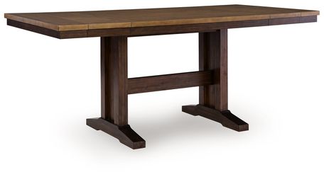 Rylandeen Light Brown/Dark Brown RECT DRM Counter EXT Table