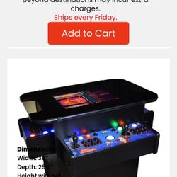Arcade Table Machine 4 Player Mame Video Game