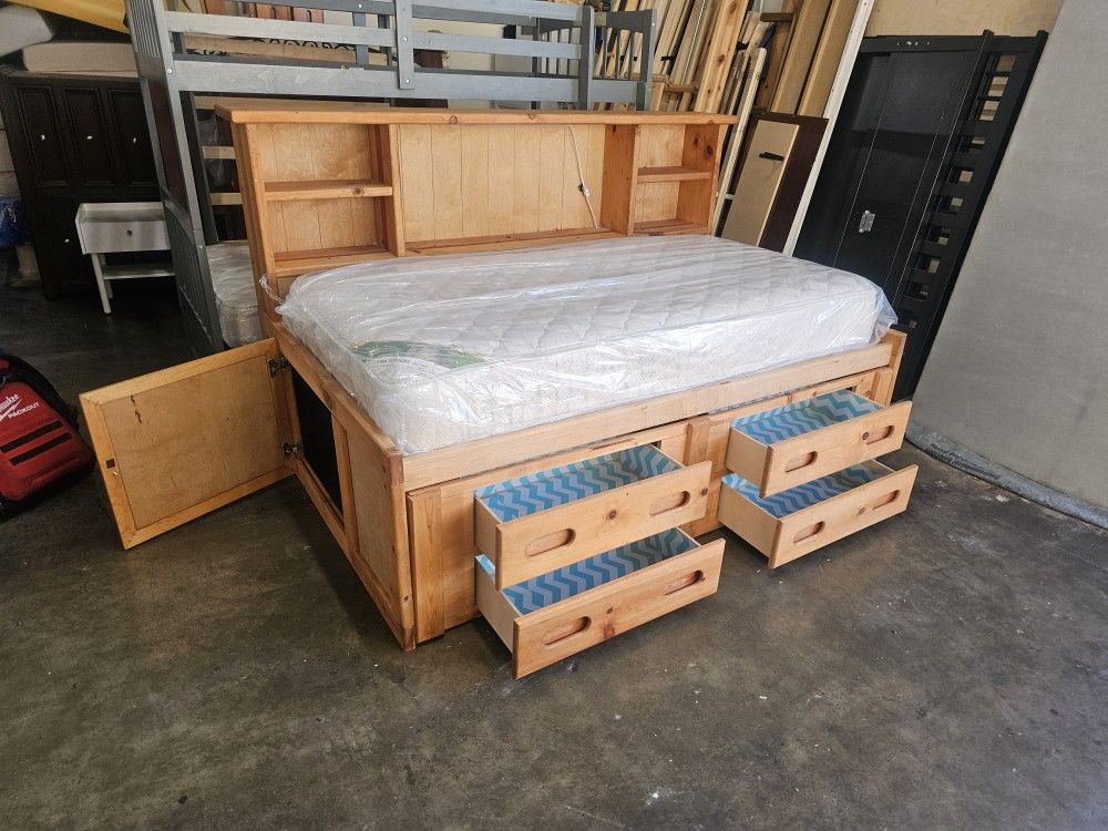 Twin Captains Bed And Mattress